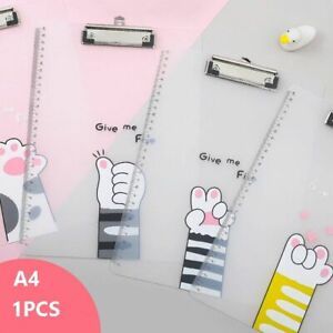 Cat Paw School Stationery File Folder Writing Pad Document Holders A4 Clipboard