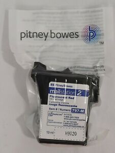 Ptney Bowes Mailstation 2 Fluorescent Red Ink 797-M NEW
