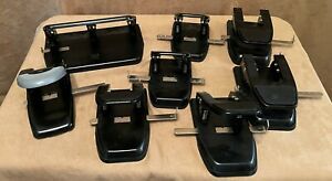 Lot of 2 &amp; 3 Hole Punch Master Products Steel Construction Office supplies set 8