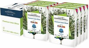 Hammermill Glossy Paper Laser Gloss Copy Paper 8.5 x 11 - 8 Pack 2400 Sheets ...