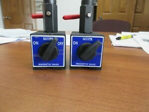 (2) Used Fowler Anyform Magnetic Base Indicator Holder Mag Flexible Arm
