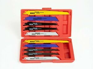 10 PC SET Reciprocating Air Dual Blade Saw Kit HIGH CARBON STEEL For Wood Metals