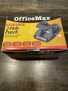 Heavy Duty 2-Hole Punch 30-Sheet Capacity 2-3/4&#034; Center 1/4&#034; Holes New In Box