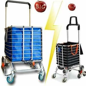 Foldable Jumbo Shopping Cart Portable|Shopping Carts for Groceries Lightweight S
