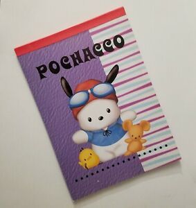 Pochacco Dog Aviator Notepad Vintage 1999 Sanrio Office School Supplies Gel Pen