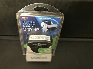 COSCO ACCUSTAMP2 SHUTTER STAMP COMPLETED BLUE NIB