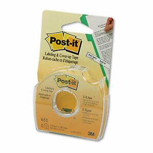 Sticky note 651 Removable Cover-Up Tape- Non-Refillable- 1/6&#034; x 700&amp;amp