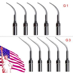5PCS Dental Ultrasonic Piezo Scaler Tips Fit EMS Handpiece Scalling G1 G3 DF