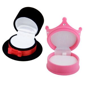 2pcs Presentation Jewellery Rings Display Storage Tray Box Hat  Shape