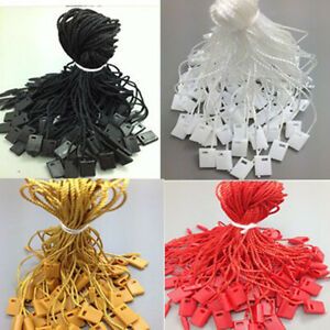 2000 Pcs Hang Tag String Fastener Ties Snap Lock, Easy to Attach, White &amp; Black
