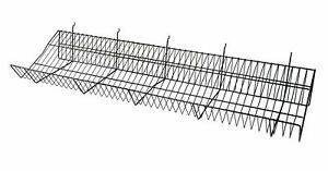 48 x 12 x 6 inch White Downslope Shelf - For Slatwall or Pegboard