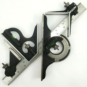 Vintage Machine Tooling Brown &amp; Sharpe Combination Protractor Square Set