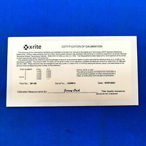 X-Rite 361-68 Transmission 5 Steps Calibration Strip for 361T Densitometer NEW