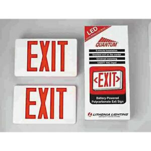 QUANTUM 388066 Sign Exit Poly Led W/Bty