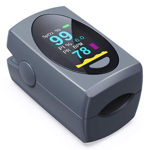 Pulse Oximeter Fingertip, Digital Blood Oxygen Saturation Monitor for Heart Rate