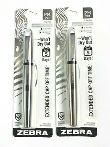 2 Zebra Pen Fine Bullet Tip PM-701 Permanent Marker 65111 New Sealed