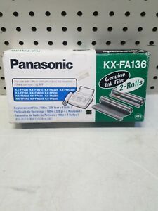 Panasonic KX-FA136 Genuine Fax Ink Film 2 Roll Pack Replacement SEALED !