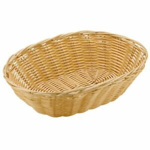 PADERNO WORLD POLYRATTAN BREAD BASKET OVAL L7 1/8&#034; X W 5 1/8&#034;XH 2 1/2&#034; (1 DOZEN)