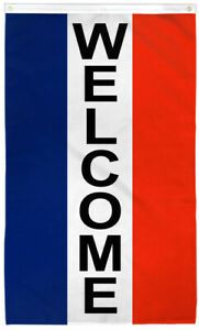 Vertical Welcome Flag 2x3ft Welcome Banner Sign We&#039;re Open Now Welcome Vert Flag