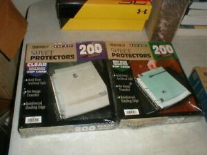 Lot-2 Samsill Heavyweight Non-Glare Sheet Protectors Plastic Page  400-TOTAL