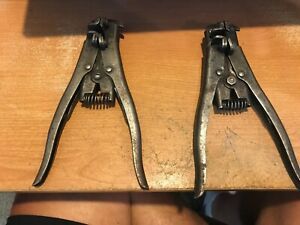 2 Vintage Rare Ideal Commutator Dresser Co E-Z Wire Stripper Tool Made in USA