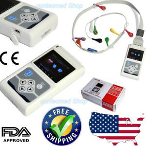 ECG Holter 12 Channel 24h EKG Monitor Holter Analyzer,PC Software FDA CE Newest