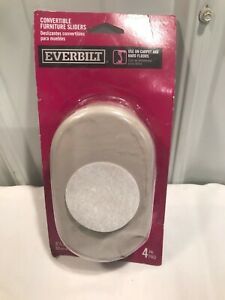 Everbilt 3 1/2 x 6 Inch Oval Beige Furniture Moving Pads/sliders 4 Pack