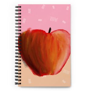 Spiral notebook with apple teacher gift