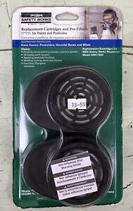 NEW MSA safety works 817666 respirator replacement cartridges &amp; pre-filters