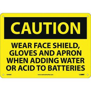 NMC C648AB Wear Face Shield, Gloves And.. Sign