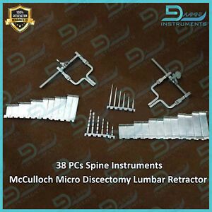 McCulloch Micro Discectomy Lumbar Retractor 38 PCs Spine Instruments | By:Daamni