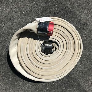 Fire Hose 50’ 2-1/2 Inch Aluminum Scandia Couplings 250 PSI  Used Condition