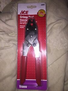 ACE CRIMP TOOL 30948 COAXIAL CABLE VIDEO NEW IN PACKAGE
