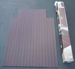 Realspace Bamboo Medium Roll-up Chair Mat Dark Cherry 36 x 48 #24948121 459-957