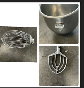 20 quart Stainless Steel Bowl Model A-200-20 Used HOBART, Bowl, paddle, whisk