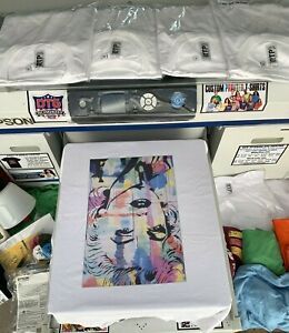 Epson SureColor F2000 Direct To Garment DTG Printer White Edition w/ Heat Press