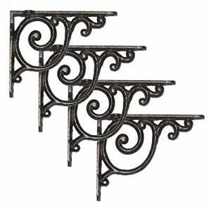 NACH JS-90-419 Cast Iron Victorian Scroll Shelf Mount Bracket, Pack of ....