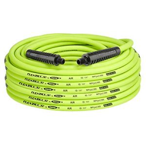 Flexzilla Air Hose, 1/4 in. x 100 ft, 1/4 in. MNPT Fittings, Heavy Duty, Hybrid,