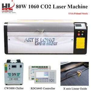 80W 1060 CO2 Laser Marking Machine Laser Cutter Engraver Ruida US Local Pickup