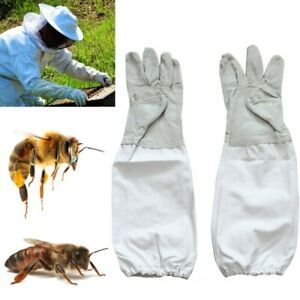 2Pcs Useful Beekeeping Gloves Sleeves Protection Ventilated Long Professional FN