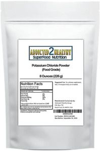 Potassium Chloride Powder (Food Grade) 8 Ounce - by Addicted 2 Healthy