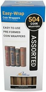 Royal Sovereign Preformed Coin Wrappers. 504 Assortment Pack, Penny, Nickel, Dim