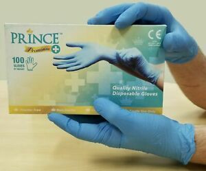 Prince Premium - Box of 100 Nitrile Examination Gloves - Size L (Case of 10).