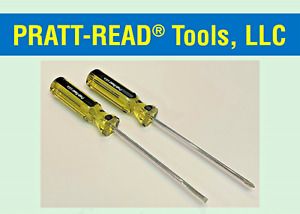 Pratt-Read U.S.A, Pocket Screwdriver Set, Professional Tools, 6-3/4&#034; Overall