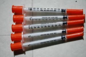 One box of 1ml/cc 28/29ua 0.5in/12mm syringes