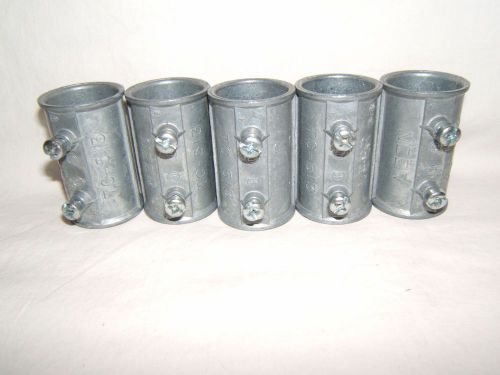 Lot of 5 neer egs electrical coupler tc-513 1&#034; set-screw type emt couplings for sale