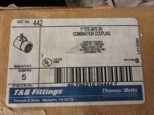 New thomas and betts 442 titebite combination conduit coupling 60 pieces for sale