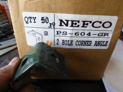 Nefco lot of 19 green flat fitting l shape corner plate angle 2 hole 3/8 ps604gr for sale