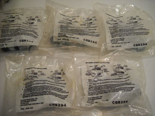 Cooper crouse hines cgb294 cable grip connectors .375-.500 dia. (set of 5) nip for sale