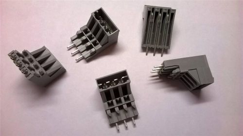 Mc51   lot of  103 pcs  wago #232-333 male header  3 pole right angled 5mm pitch for sale